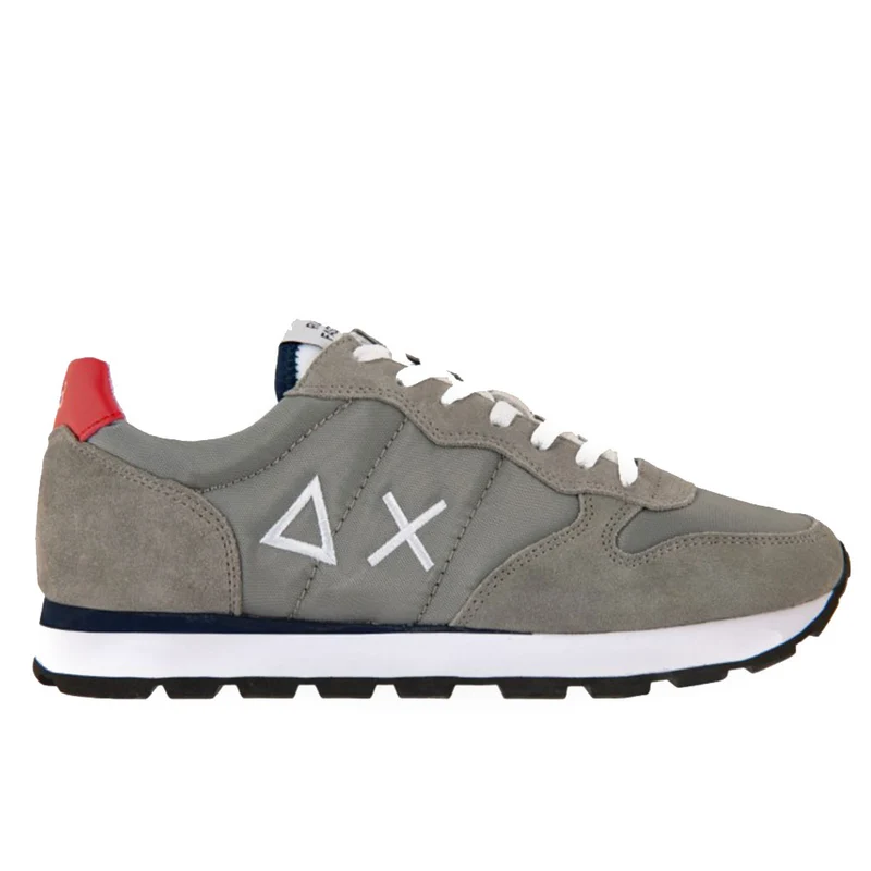 Scarpe Uomo Sun68 Sneakers Tom Solid Nylon Grigio Medio