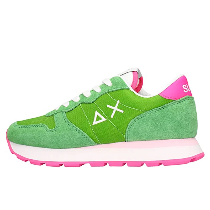 Scarpe Donna Sun68 Sneakers Ally Solid Nylon Colore Verde Prato