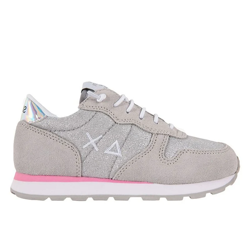 Scarpe Bambina SUN 68 Sneakers Girl's Ally Glitter Grigio Chiaro