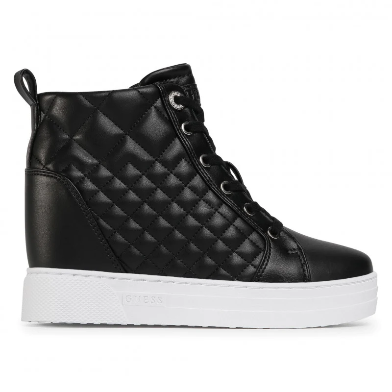 Scarpe Donna GUESS Stivaletto Trapuntato con Zeppa Interna Linea Fase colore Nero