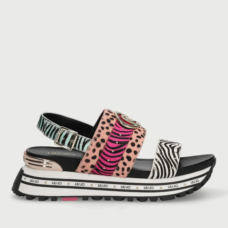 Scarpe Donna LIU JO Sandali Platform stampa Animalier