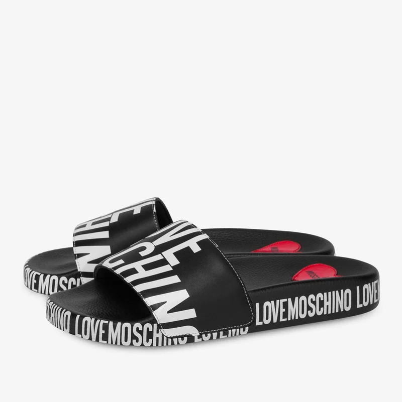 Ciabatte Donna LOVE MOSCHINO Nero con Logo