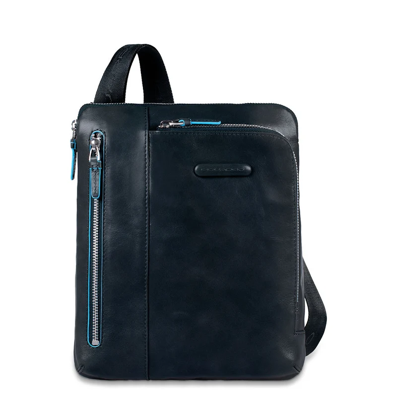 Borsello Organizzato Piquadro in Pelle Blu Porta iPad/iPad®Air, - CA1816B2 Linea Blue Square