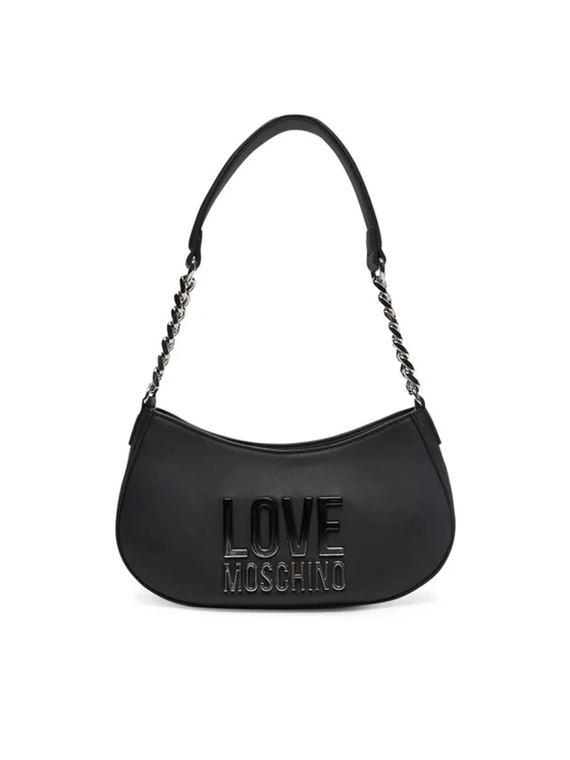LOVE MOSCHINO BORSA PU GRS NERO+GALV.NIKEL
