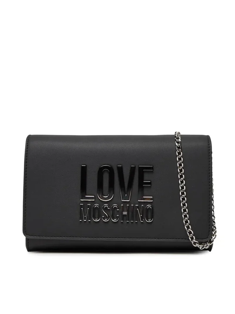LOVE MOSCHINO BORSA PU GRS NERO+GALV.NIKEL
