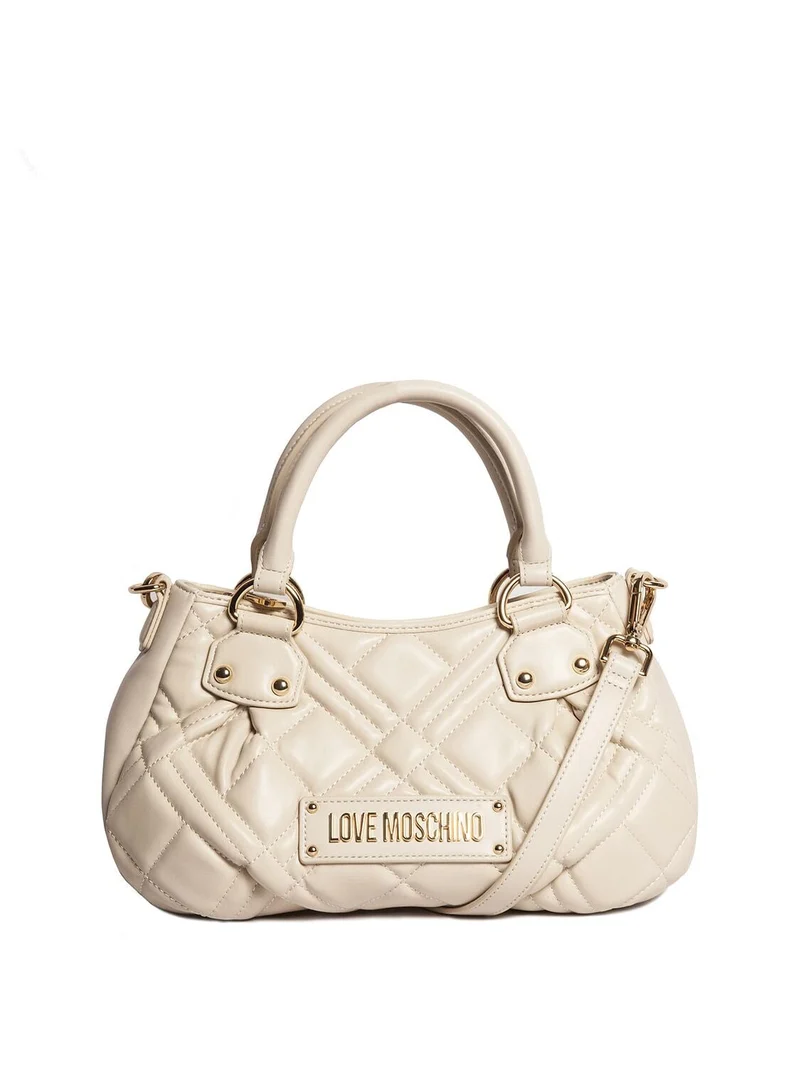LOVE MOSCHINO BORSA QUILTED PU AVORIO