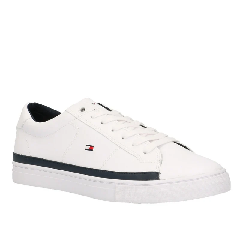 Scarpe Uomo TOMMY HILFIGER Sneakers linea Essential in Pelle Bianca
