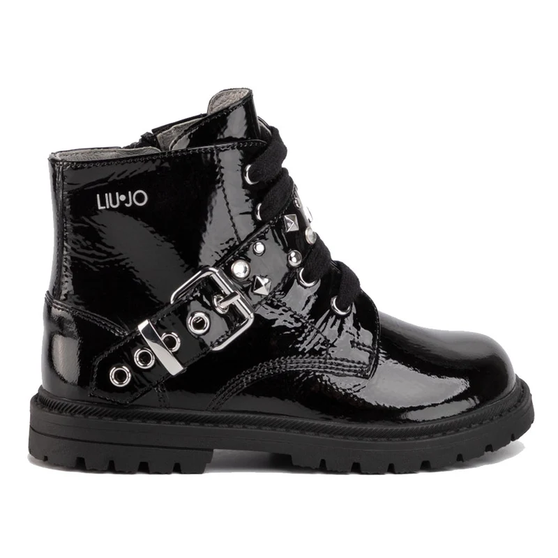 Scarpe Bambina LIU JO linea Debbie 25 Anfibi in Vernice Nera
