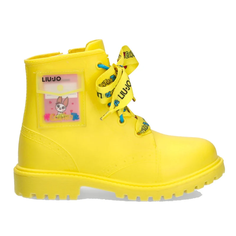 Scarpe Bambina LIU JO Stivaletti da Pioggia Me Contro Te Giallo