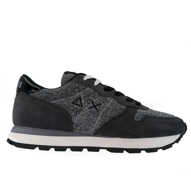 Scarpe Donna Sun68 Sneakers Ally Thin Glitter Grigio Scuro Z40205