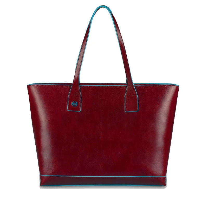 Borsa Donna PIQUADRO linea Blue Square Shopping Bag in Pelle Rosso con Porta iPad Mini - BD3336B2