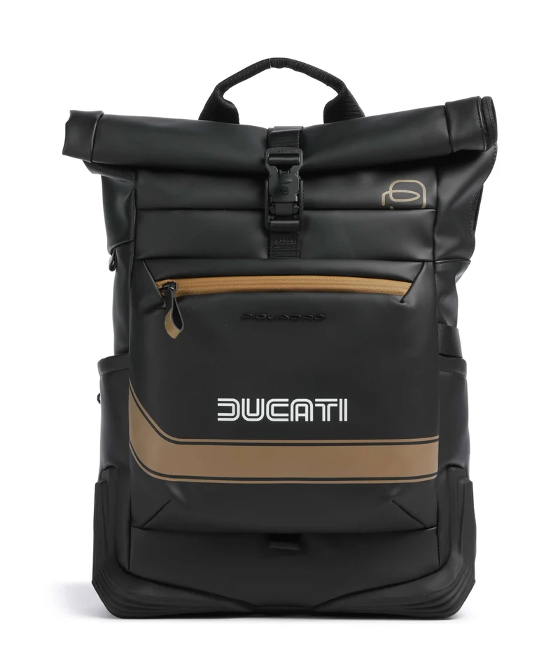 Piquadro Ducati C2OWD Zaino roll-top black/gold