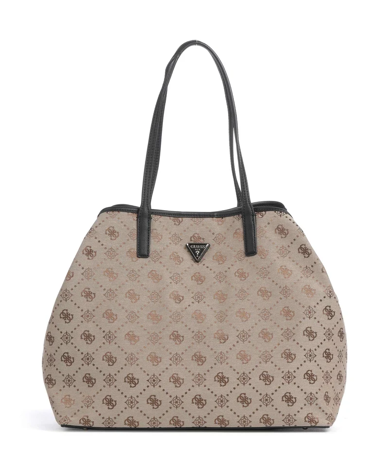 Guess Victtoria Large Borsa shopper latte logo/black