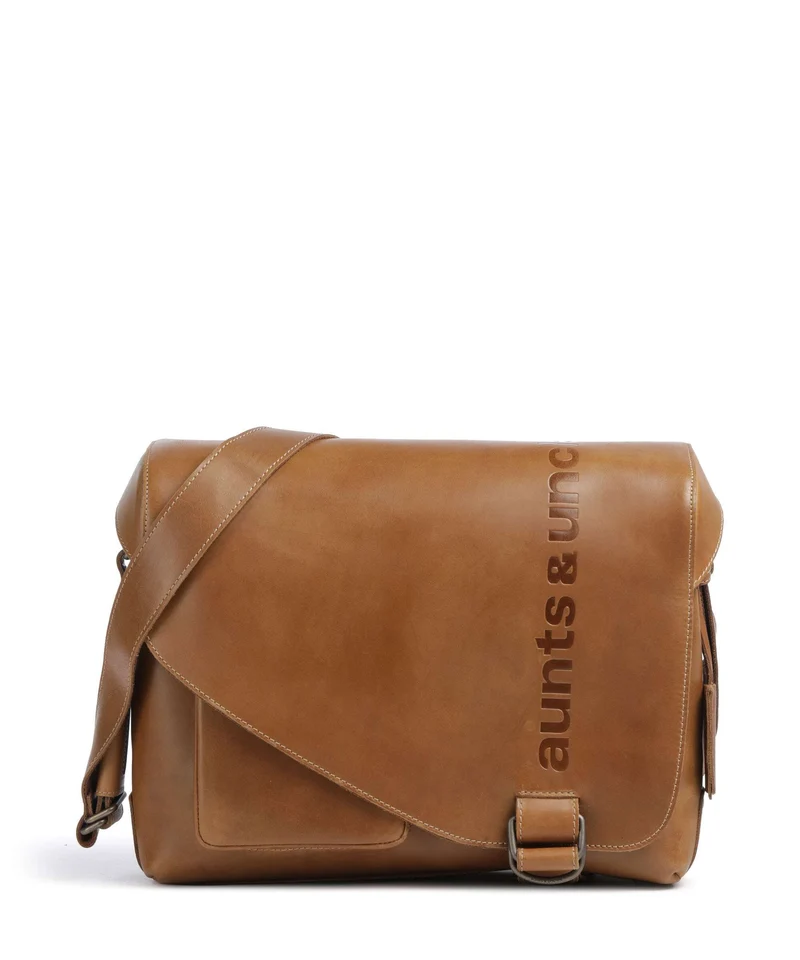 Aunts & Uncles Heritage Medium Judd Borsa messenger tan