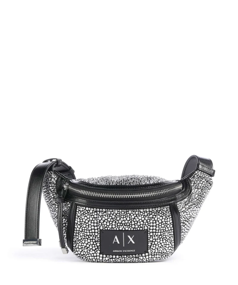 Armani Exchange Alice Borsa a tracolla black/crystal