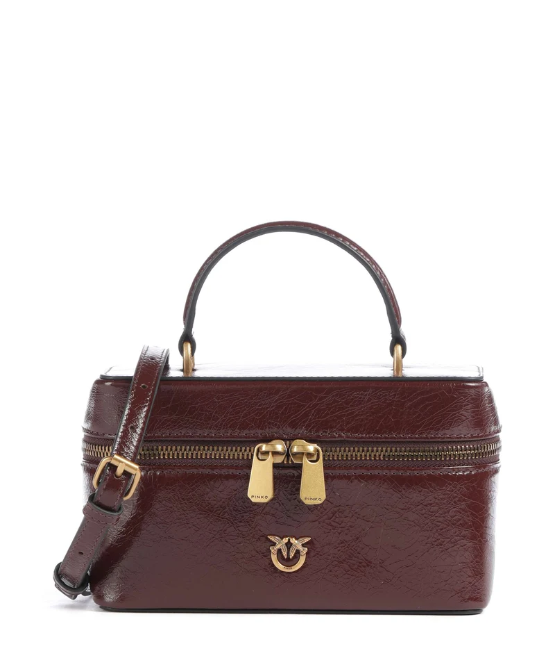 Pinko Vanity Mini Borsa a tracolla castano intenso/antique gold