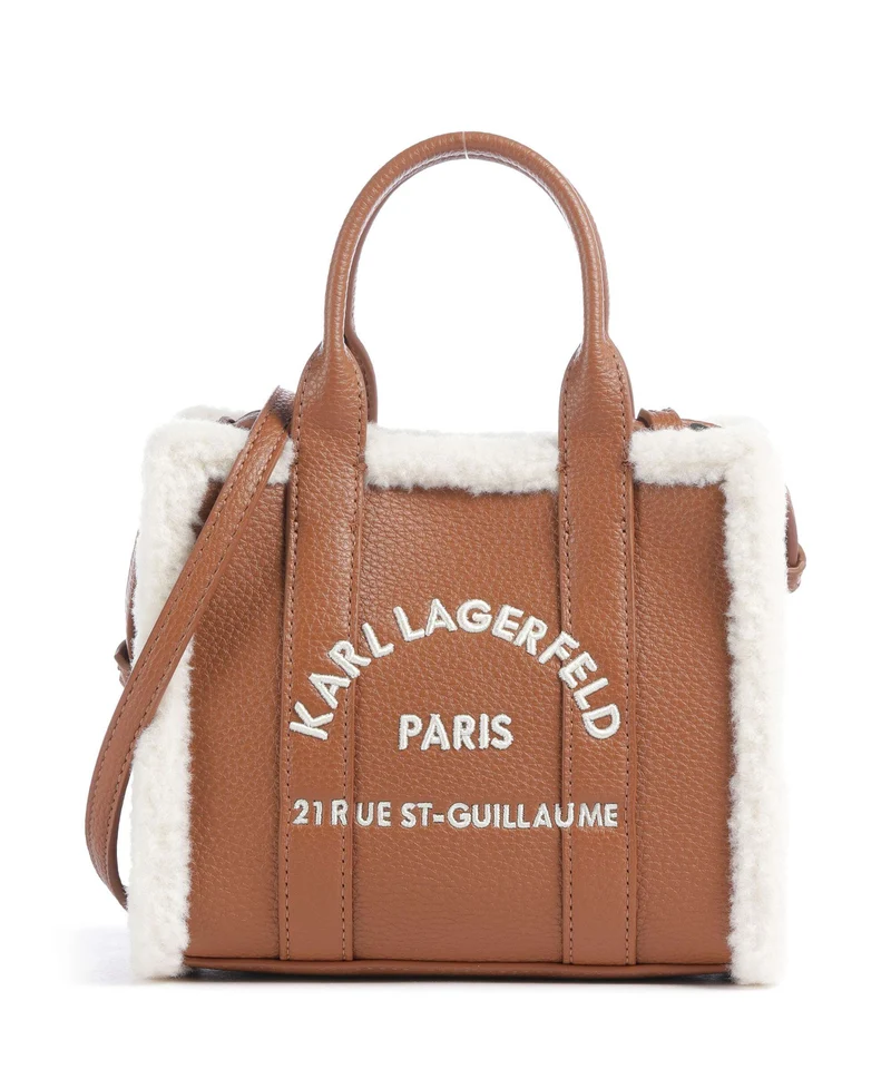 Karl Lagerfeld K/Rue St Guillaume Mini Borsa a tracolla dark tan