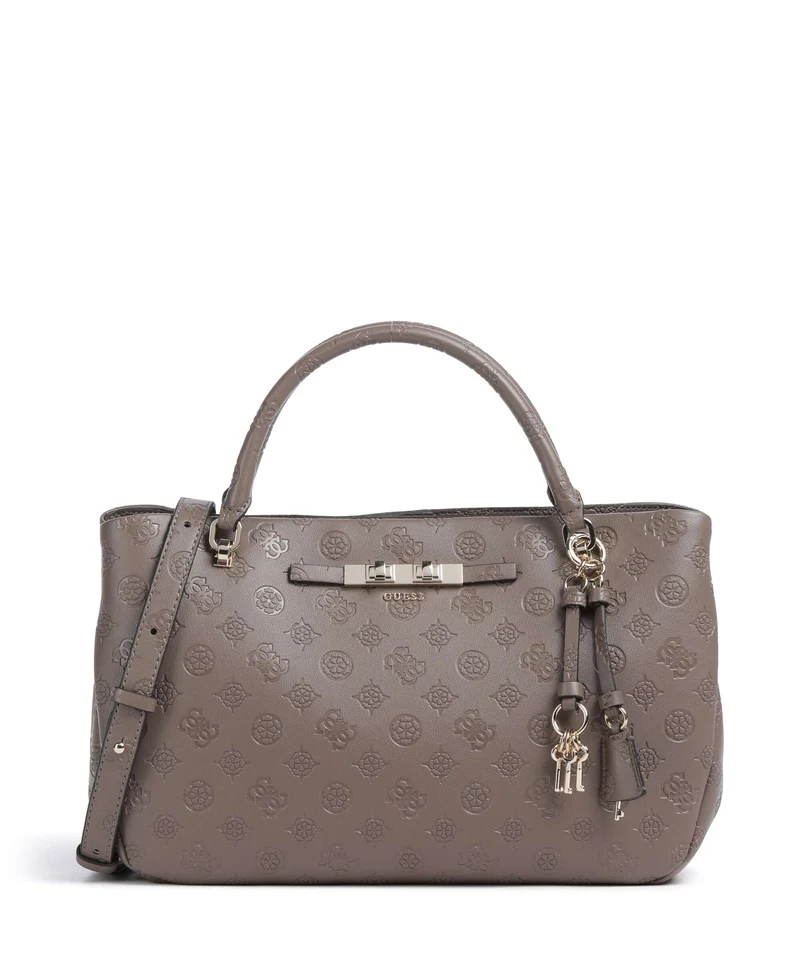 Guess Carmella Girlfriend Borsa a mano taupe logo