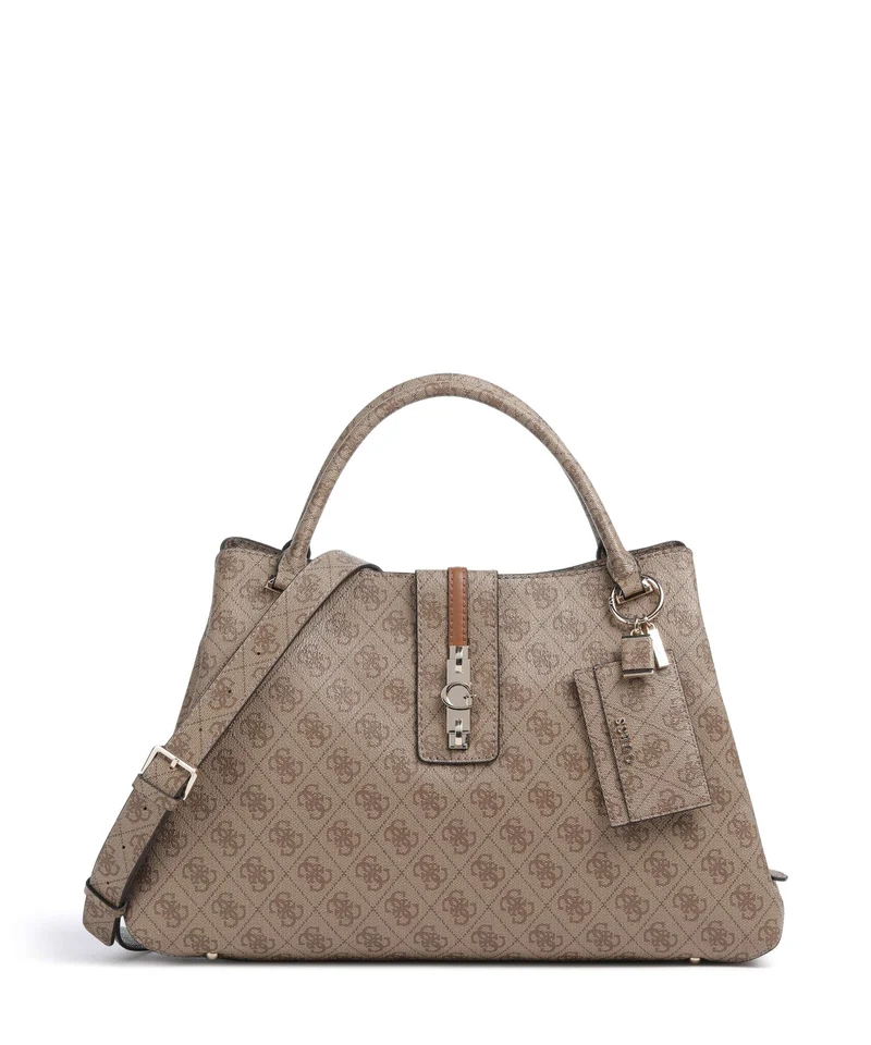 Guess Yvonne Girlfriend Logo Borsa a mano latte logo