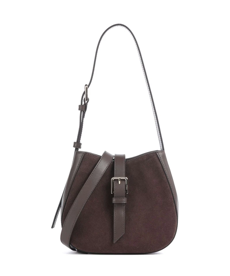 Furla Dora Mini Borsa a spalla toni cioccolato