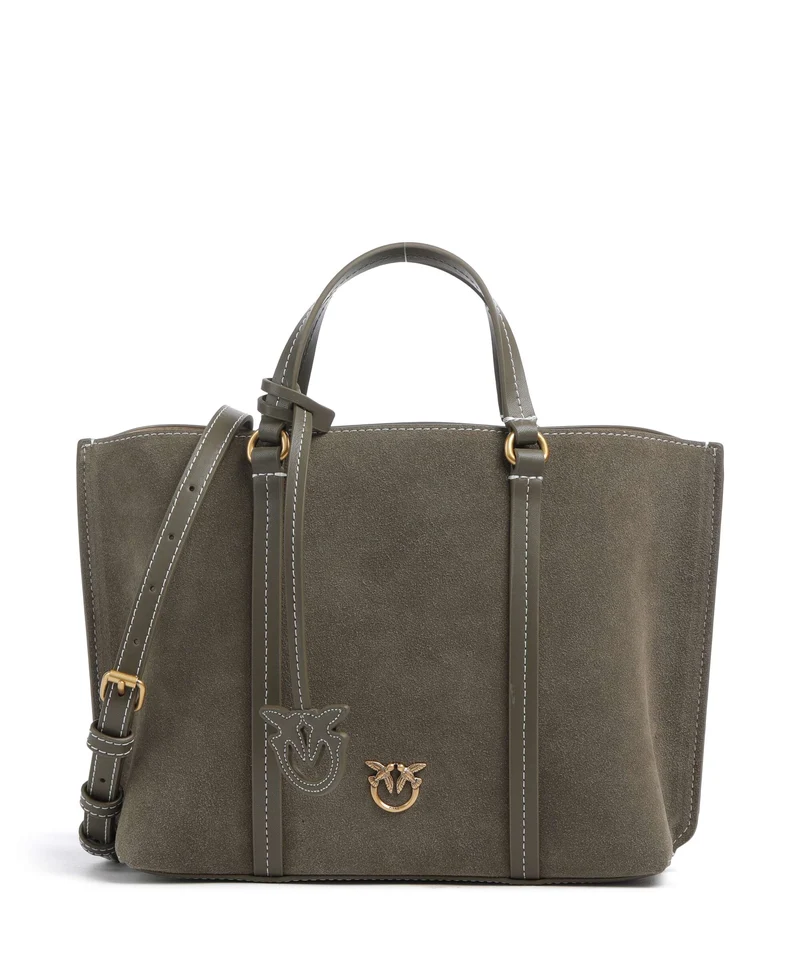 Pinko Carrie Classic Borsa a mano verde/oliva scuro/antique gold