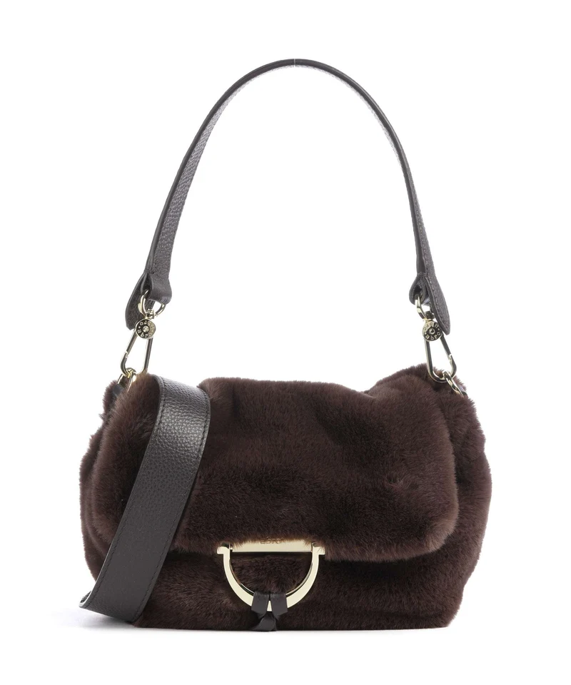 Abro Eco Fur Temi Small Borsa a spalla dark brown