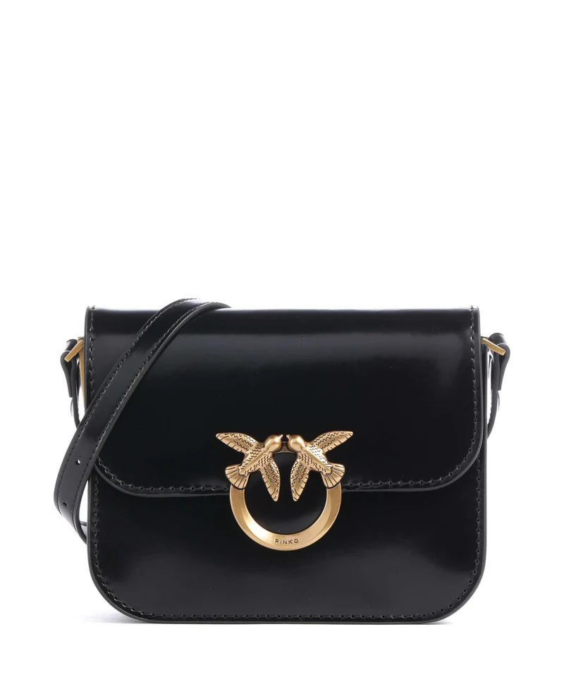 Pinko Love Box Mini Borsa a tracolla nero/antique gold