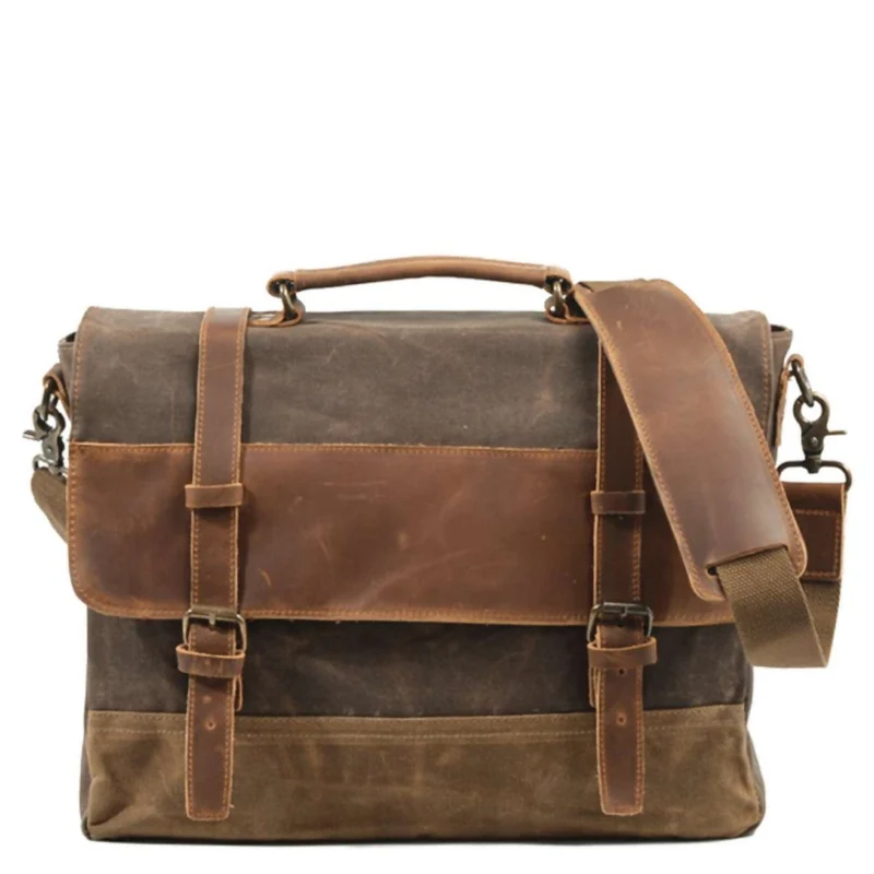 Waxed Canvas Messenger Bag Negotium
