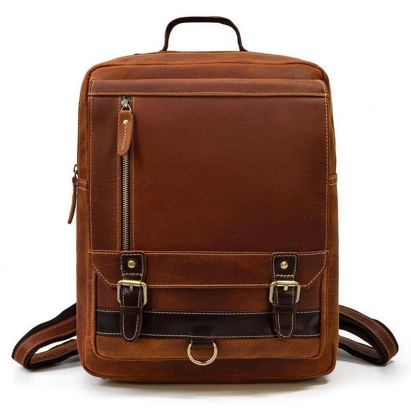 Retro Vintage Leather Backpack Bona Fide