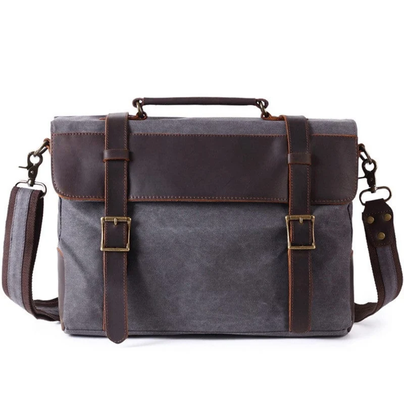Waxed Canvas Briefcase Magister