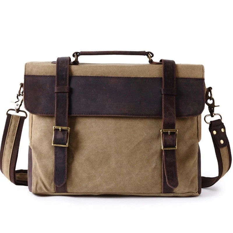 Waxed Canvas Briefcase Magister