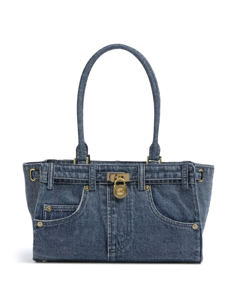 Michael Kors Hamilton Moderne Small Borsa a spalla light wash blue