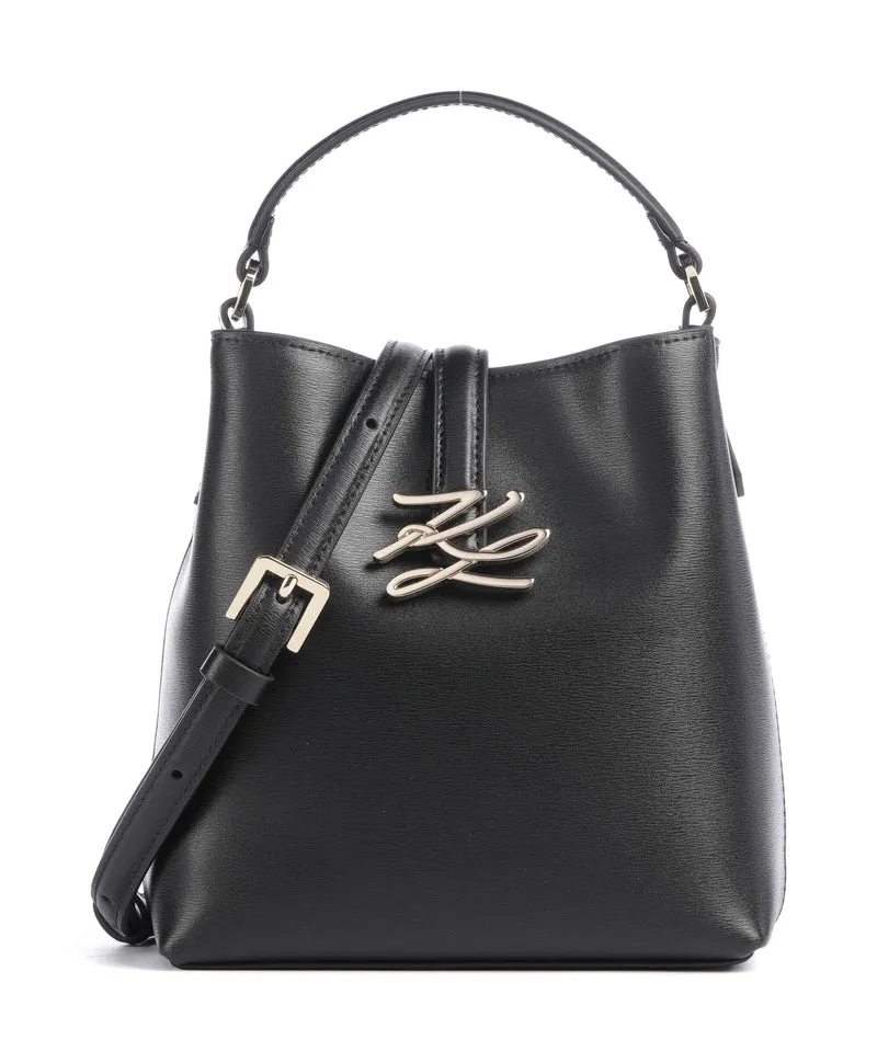 Karl Lagerfeld K/Autograph Small Borsa a secchiello black/gold