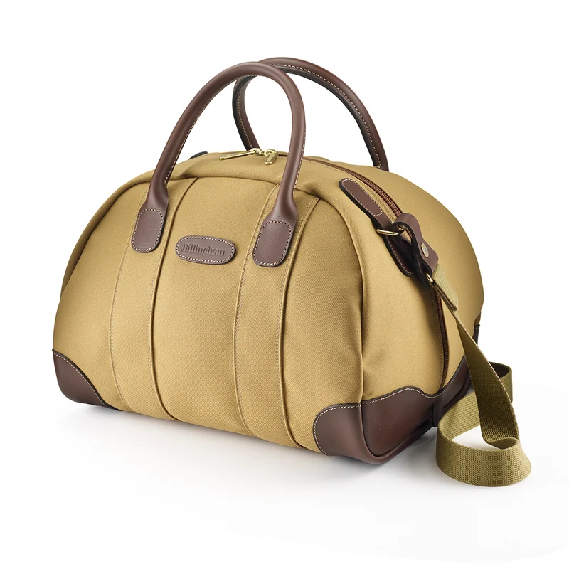 Billingham Borsa Overnighter FibreNyte Khaki/Bordi Cuoio cioccolato