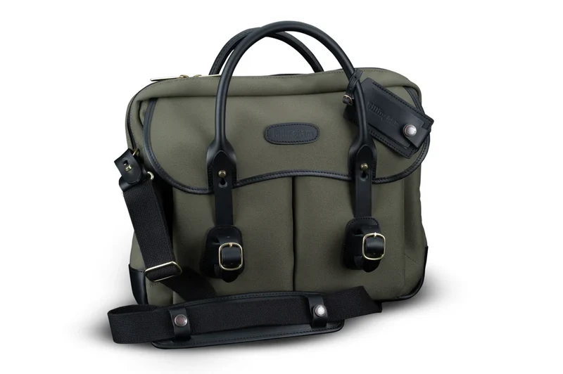 Billingham Borsa Thomas Brief case FibreNyte Salvia/Bordi Cuoio nero