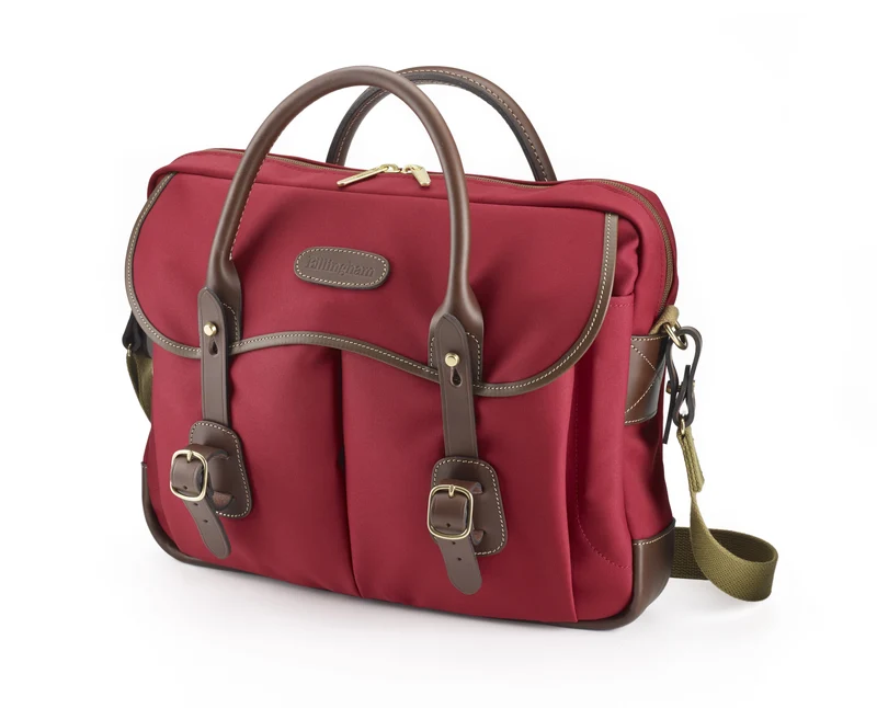 Billingham Borsa Thomas Brief case Canvas Burgundy/Bordi Cuoio cioccolato