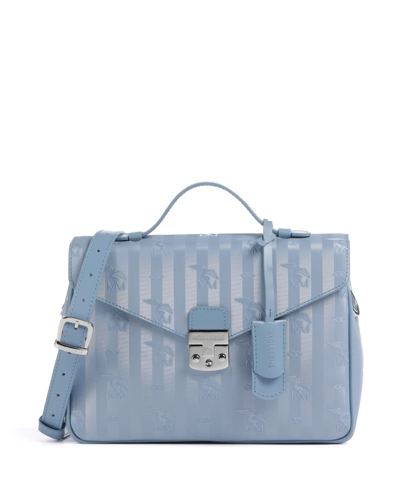 Maison Mollerus Vinerus Marly Borsa a tracolla metallic silber/sky