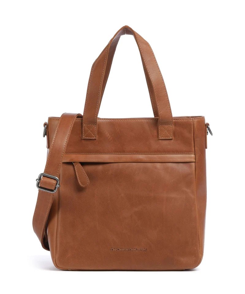 The Chesterfield Brand Wax Pull Up Cow Lingfield Borsa a mano cognac