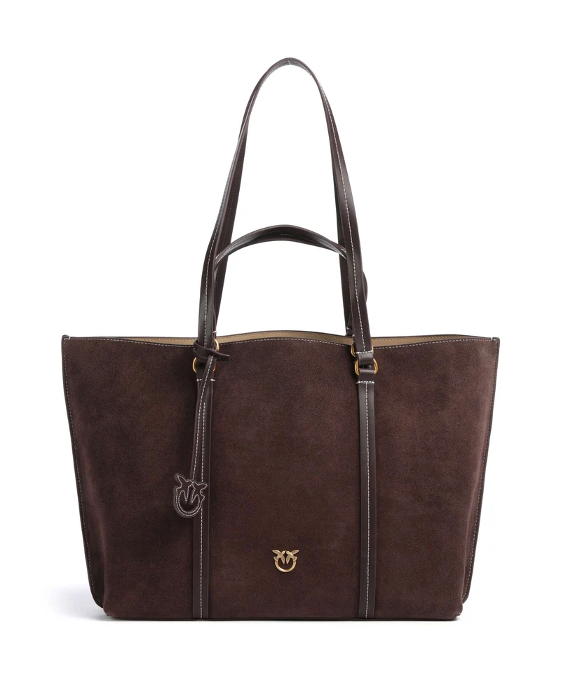 Pinko Carrie Big Borsa shopper borgogna/antique gold