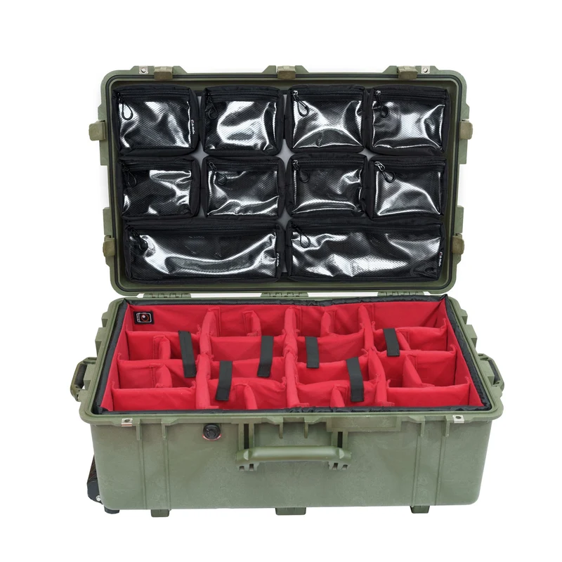 Peli 1650 OD Green Bundle – Case + Lid Organiser LID1650MC10 + Interior of Your Choice