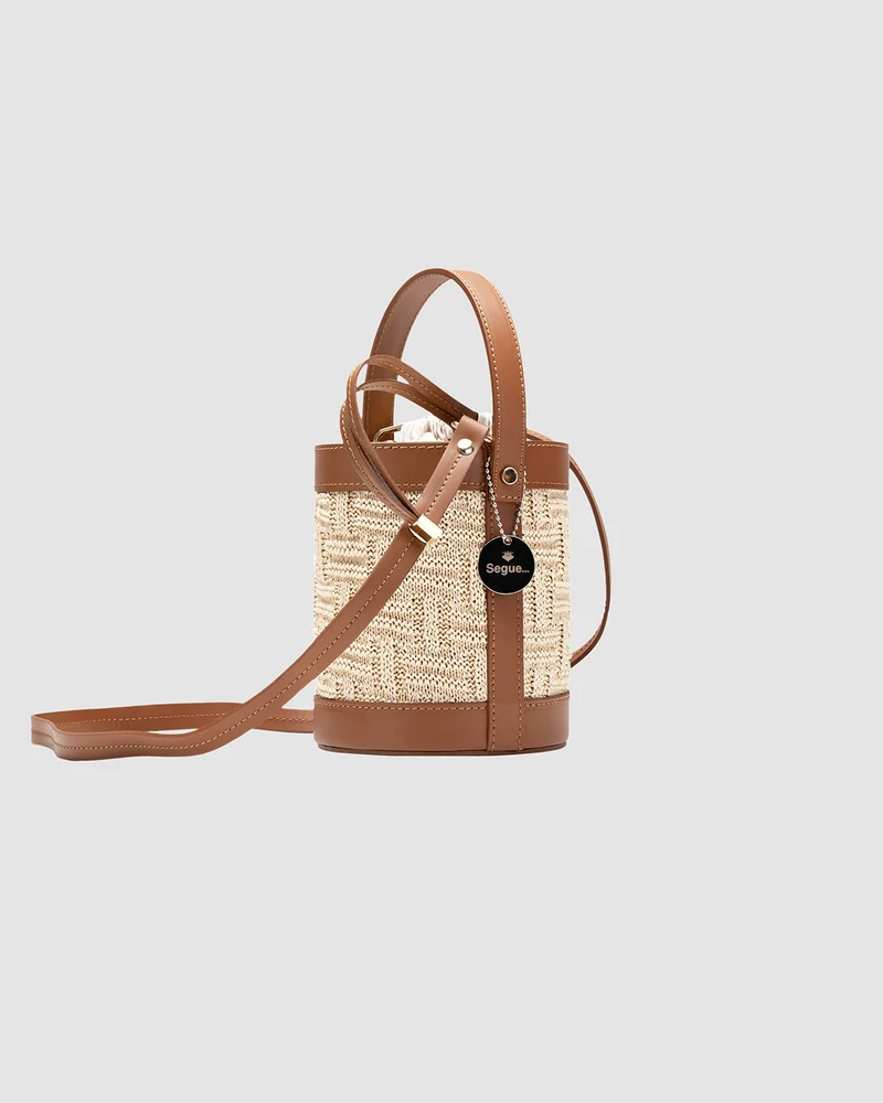 Borsa A Mano in Pelle - Tyla - Paglia