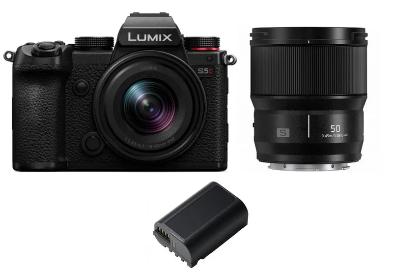 Panasonic Lumix S5D + 18-40mm + 50mm f/1.8 + Batteria BLK22