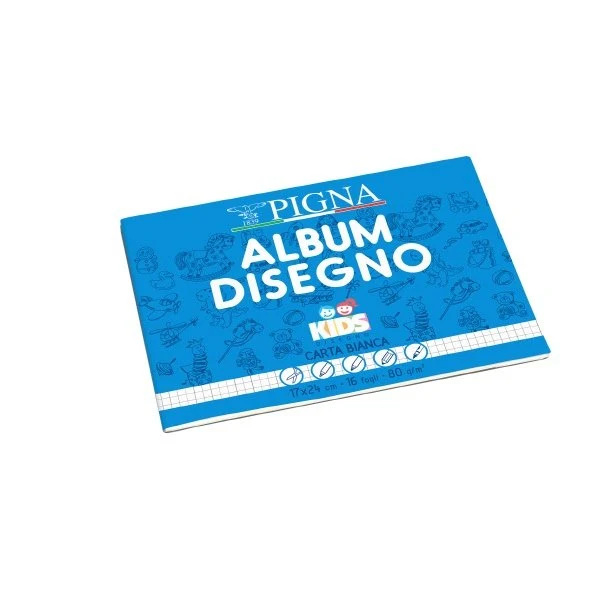 Album Disegno Kids - Rilegatura Punto Metallico con microperforazione - BI - 80g - 17x24cm