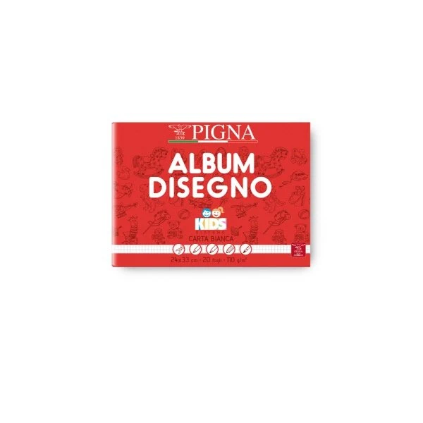 Album Disegno Kids - Rilegatura Punto Metallico con microperforazione - 5M - 110g - 24x33cm