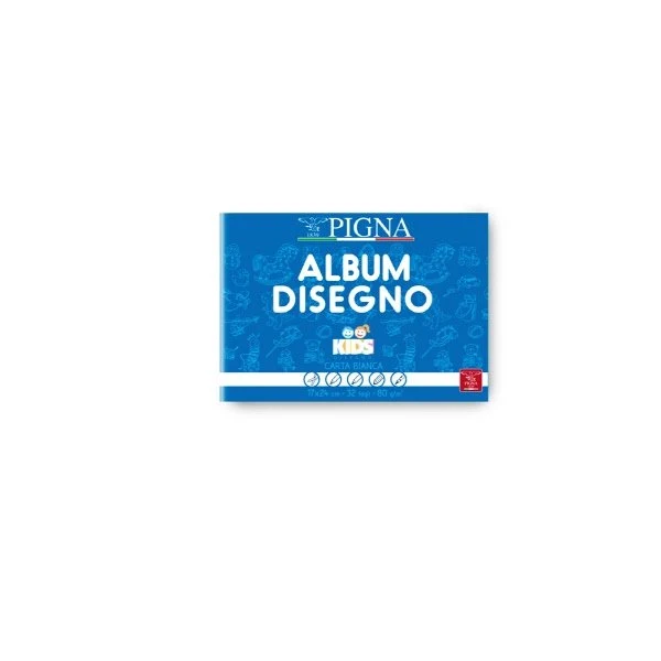 Album Disegno Kids - Rilegatura Punto Metallico con microperforazione - 10 - 110g - 24x33cm