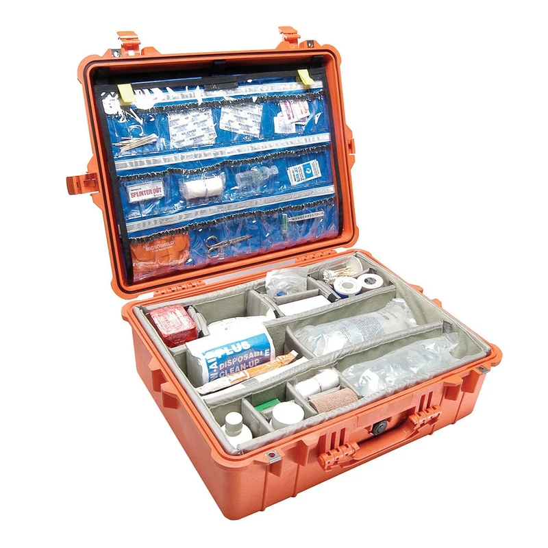 Medical Suitcase Peli 1600EMS Case with EMS Organizer and Dividers