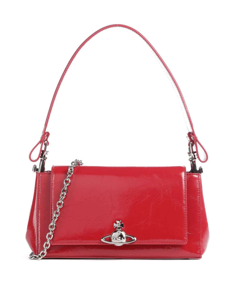Vivienne Westwood Hazel Naplak Medium Borsa a spalla red