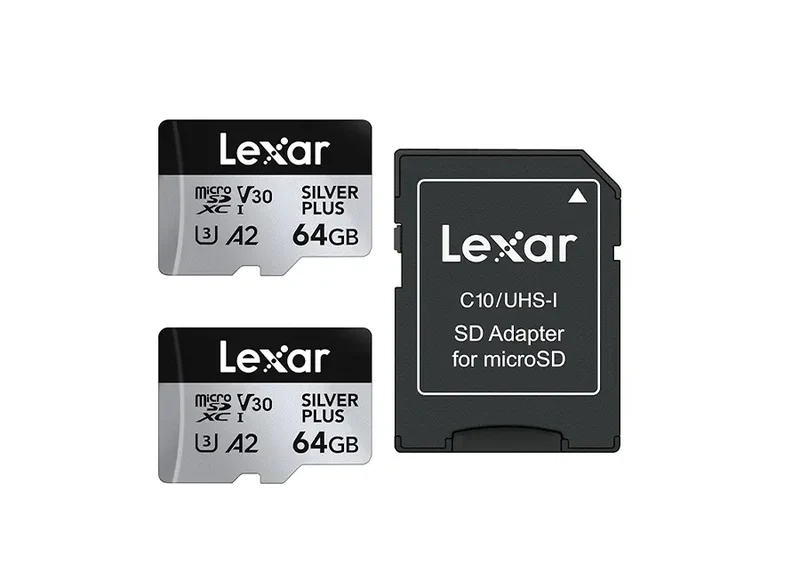 Lexar Professional SILVER PLUS 64GB microSDXC UHS-I Bipack