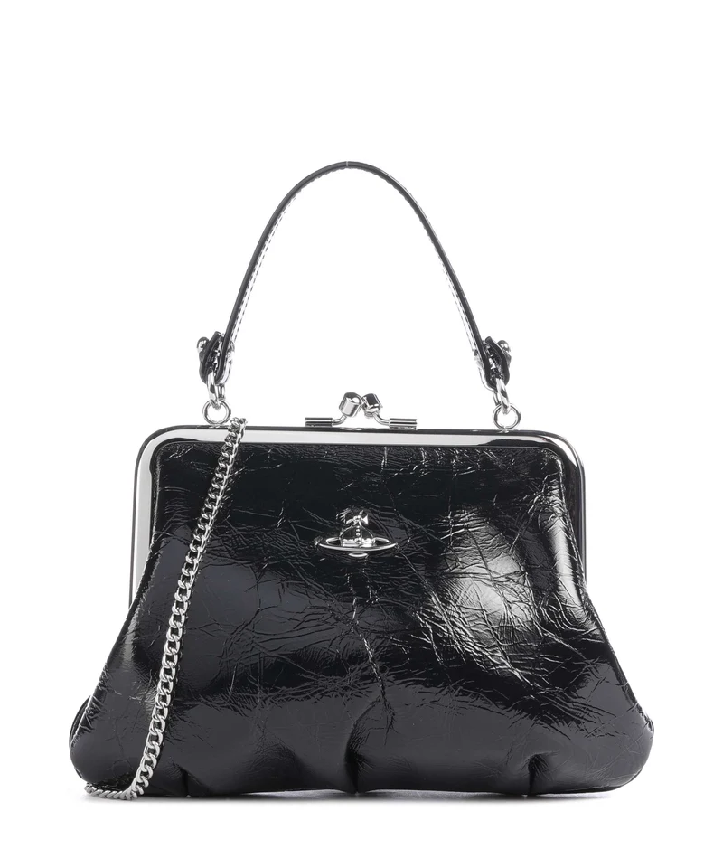 Vivienne Westwood Granny Frame Naplak Borsa a mano black