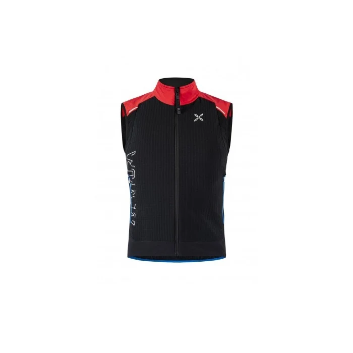 Wind Revolution Vest Gilet Montagna Uomo Nero Power Red
